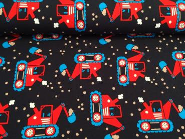 Preview: Baumwolljersey Maxi Bagger Nachtblau Big Dig